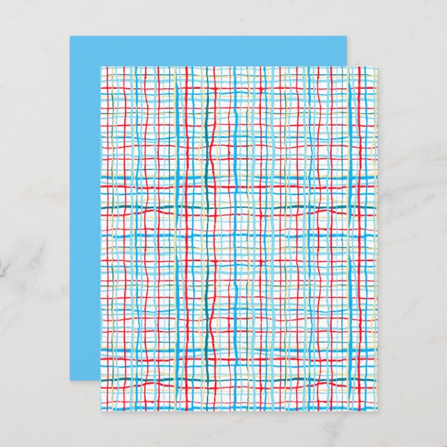 Aqua Yellow Red Twisted PlaysPaper (Voorkant / Achterkant)