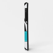 Aqua zebraprint Case-Mate iPhone case (Achterkant/links)