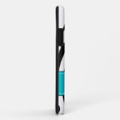 Aqua zebraprint Case-Mate iPhone case (Achterkant/rechts)