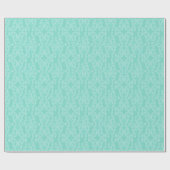 Aqua Zee Blue Damask Cadeaupapier (Vlak)