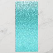 Aqua Zee Blue Glitter Sparkle Glam Party Menu (Achterkant)