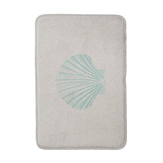 Aqua Zee Shell met Zand Textuur Badmat (Voorkant Verticaal)