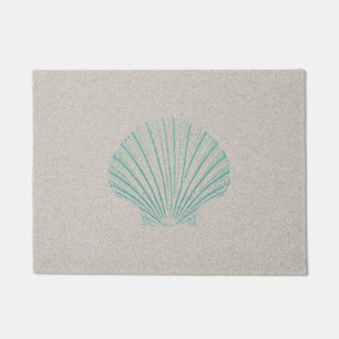 Aqua Zee Shell met Zand Textuur Deurmat