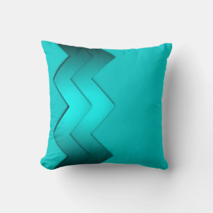 Aqua Zig Zag Design 2 Coussins