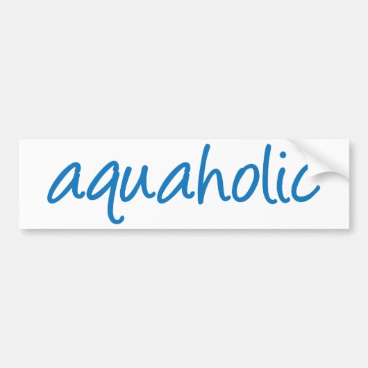 aquaholic 1 bumpersticker (Voorkant)