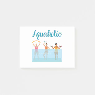 Aquaholic Water Aerobics Waterobics Vrouwen Post-it® Notes