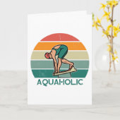 Aquaholic zwemmer kaart (Gele Bloem)