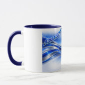 Aqualume Flow  – Blue Silver Wave Energy Mug (Gauche)