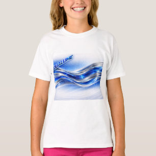 Aqualume Flow Shirt – Blauwe Zilveren Golf Energie