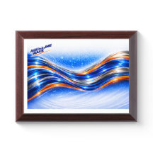 Aqualume Wave Mok – Blauw Oranje Abstracte Stroom