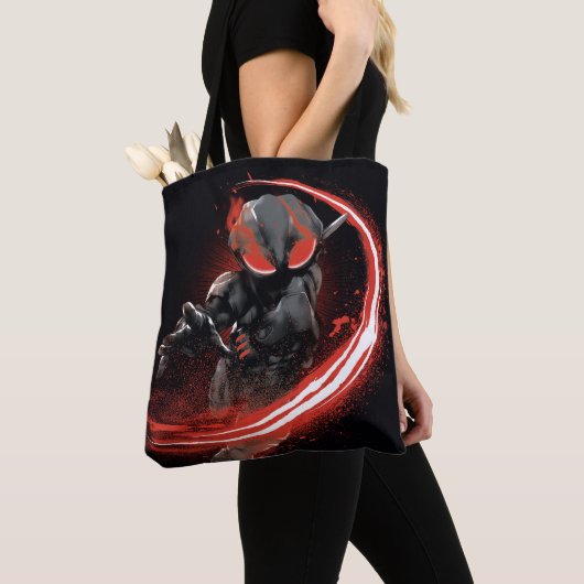 Aquaman | Afbeelding zwart Manta Red Swipe Draagtas (Dichtbij)