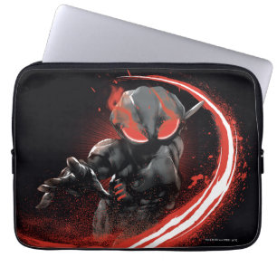 Aquaman Afbeelding zwart Manta Red Swipe Laptop Sleeve