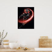 Aquaman | Afbeelding zwart Manta Red Swipe Poster (Keuken)