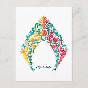 Aquaman Aquaman & Mera Thed Seashell Logo Briefkaart