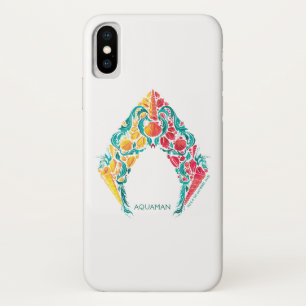 Aquaman Aquaman & Mera Thed Seashell Logo iPhone X Hoesje
