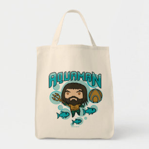 Aquaman Chibi Aquaman Undersea Grafisch Tote Bag
