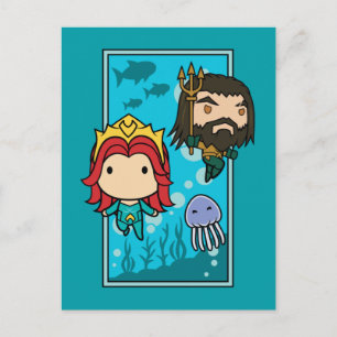 Aquaman Chibi Mera & Aquaman Undersea Graphic Briefkaart