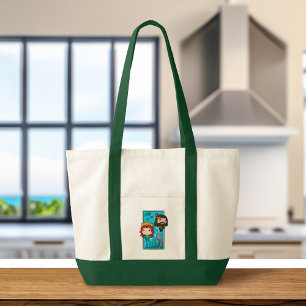 Aquaman Chibi Mera & Aquaman Undersea Graphic Tote Bag