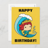 Aquaman | Chibi Mera Riding Wave Graphic Briefkaart (Voorkant / Achterkant)