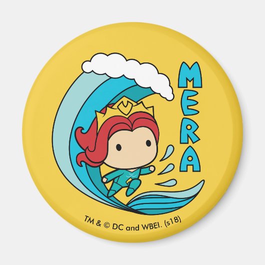 Aquaman | Chibi Mera Riding Wave Graphic Magneet (Voorkant)