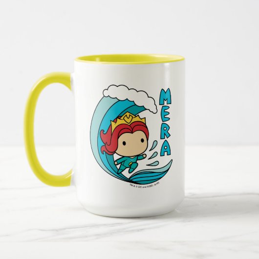 Aquaman | Chibi Mera Riding Wave Graphic Mok (Links)