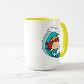 Aquaman | Chibi Mera Riding Wave Graphic Mok (Voorkant rechts)
