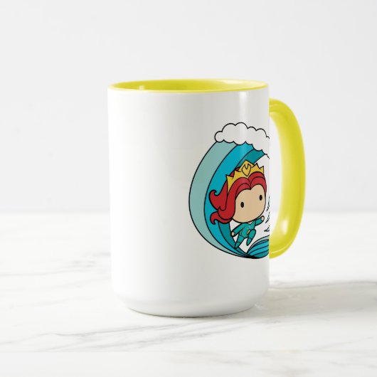 Aquaman | Chibi Mera Riding Wave Graphic Mok (Voorkant rechts)