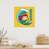 Aquaman | Chibi Mera Riding Wave Graphic Poster (Keuken)