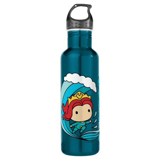 Aquaman | Chibi Mera Riding Wave Graphic Waterfles (Voorkant)