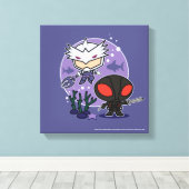 Aquaman | Chibi Orm & Black Manta Undersea Graphic Canvas Afdruk (Insitu (Houten vloer))