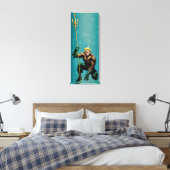 Aquaman Crouching Canvas Afdruk (Insitu (Slaapkamer))
