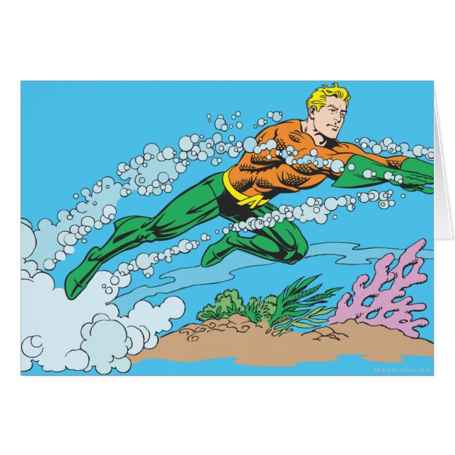 Aquaman Dashes Thru Water (Voorkant Horizontaal)