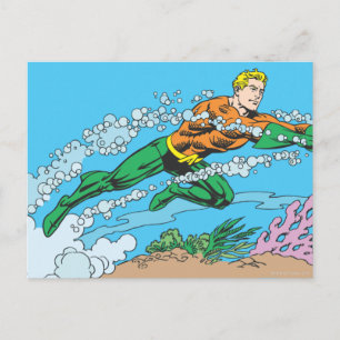 Aquaman Dashes Thru Water Briefkaart