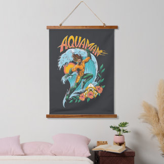 Aquaman en Trident Rising Surf Graphic Hangend Wandkleed