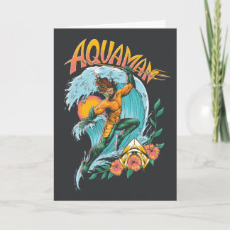 Aquaman en Trident Rising Surf Graphic Kaart