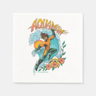 Aquaman en Trident Rising Surf Graphic Servet