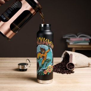 Aquaman en Trident Rising Surf Graphic Waterfles