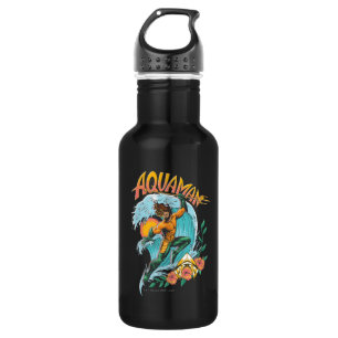 Aquaman en Trident Rising Surf Graphic Waterfles