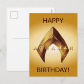 Aquaman | Golden Aquaman Logo Briefkaart (Voorkant / Achterkant)