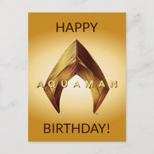 Aquaman Golden Aquaman Logo Briefkaart