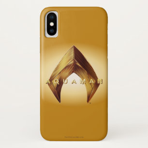 Aquaman   Golden Aquaman Logo iPhone X Hoesje