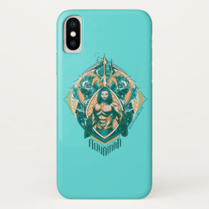 Aquaman   Grafisch Aquaman & Trenchers iPhone X Hoesje