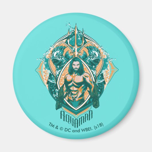 Aquaman | Grafisch Aquaman & Trenchers Magneet (Voorkant)