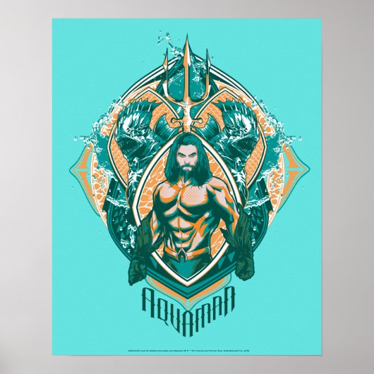 Aquaman | Grafisch Aquaman & Trenchers Poster (Voorkant)