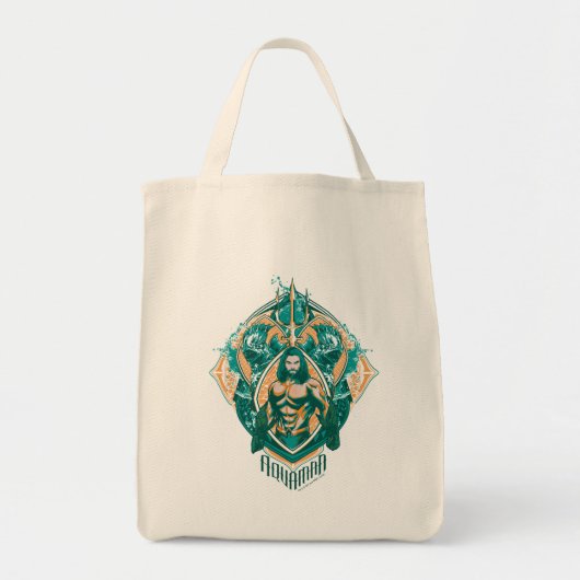 Aquaman | Grafisch Aquaman & Trenchers Tote Bag (Voorkant)