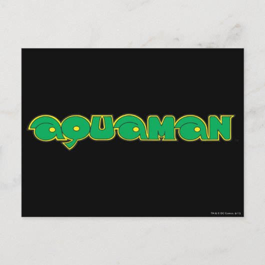 Aquaman Green Logo Briefkaart (Voorkant)