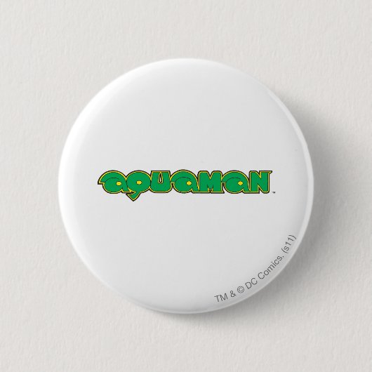 Aquaman Green Logo Ronde Button 5,7 Cm (Voorkant)
