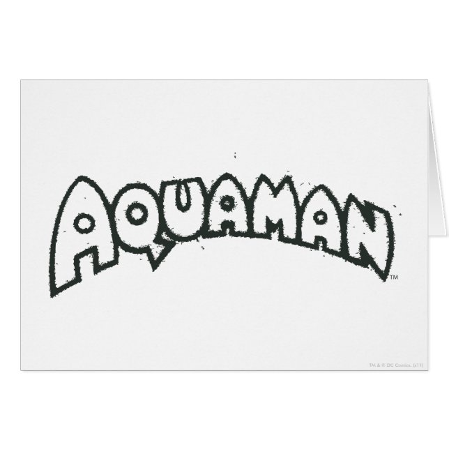 Aquaman Grunge Black Logo 2 (Voorkant Horizontaal)