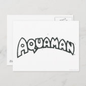 Aquaman Grunge Black Logo 2 Briefkaart (Voorkant / Achterkant)