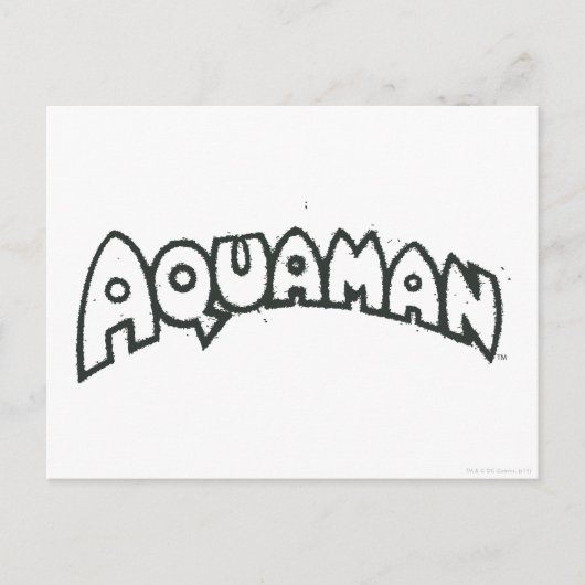 Aquaman Grunge Black Logo 2 Briefkaart (Voorkant)